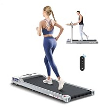 BLACK LORD Intelligentes Gehpad, 2-in-1-Laufband unter dem Schreibtisch für das Home-Office, tragbares Walking-Jogging-Gerät mit App und Fernbedienung, Aufzeichnung von Fitnessdaten, Silber