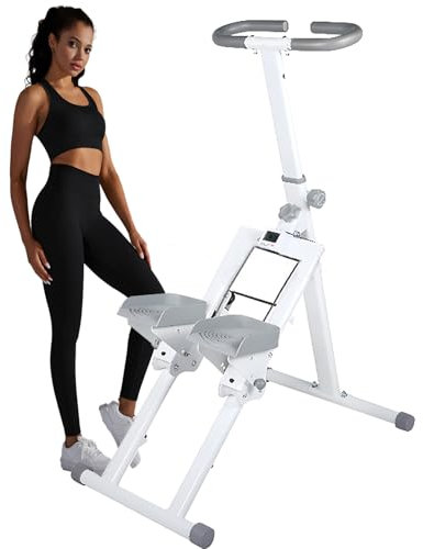 Stepper d'escalier pour La Maison Machine d'exercice d'escalade Verticale pour Fitness à Domicile Grimpeur Pas à Pas Pliable avec éCran LCD Stair Master Machine d'escalier pour Hommes Et Femmes