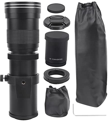 420–800 Mm Manuelles Telezoomobjektiv, F8.316 Manuell Fokussierendes Zoom-Teleobjektiv-Teleskop für EFS-Mount-Kamera (Schwarz)