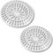 Citystores® Paquete de 2 coladores grandes de plástico blanco de 41 mm a 57 mm para fregaderos de cocina y baño
