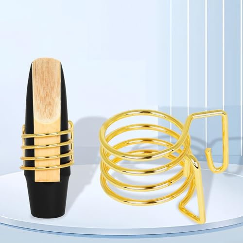 Saxophonist's Choice - Clip per legatura in metallo dorato per sassofono contralto, garantisce prestazioni affidabili