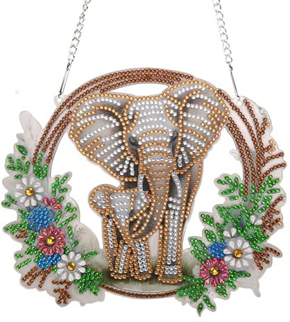 GADITIEK Diamond Painting Elefant, Diamond Painting für Kinder, Diamond Painting Set erwachsene, Diamond Painting Aufsteller, Diamond Painting Deko, 5D Diamant Painting Bilde