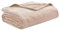 Giosal Coperta In Pile 200x220cm Plaid Per Divano Per Letto Matrimoniale Morbida Calda e Confortevole Invernale Tinta Unita Vari Colori (Beige)