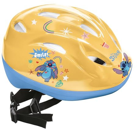 Mondo Caschetto Di Protezione Regolabile Da Toys-Stitch Helmet Casco de protección Ajustable de 52 a 56 cm-28748, Unisex niños, Amarillo Azul Claro, M