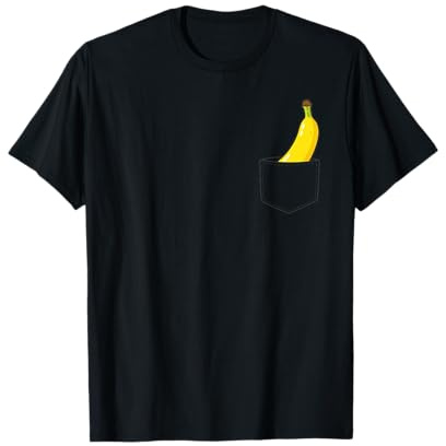 Banana Funny Pocket Fruit Banana Lover, Cibo Grafico Maglietta