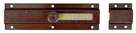 Alberts 111793 Türriegel | mit Knopfgriff, mit Schlaufe | brüniert | 200 x 57 mm