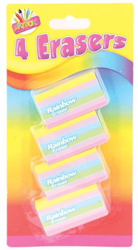THE ART BOXArtbox Rainbow Eraser (Pack of 4), 6339