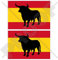 Espagne espagnol Taureau Drapeau 7,6 cm (75 mm) Vinyle Bumper Stickers, décalcomanies X2