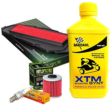 Kit tagliando Bardahl XTM 10W40 filtro olio aria candela Kymco Xciting 400i