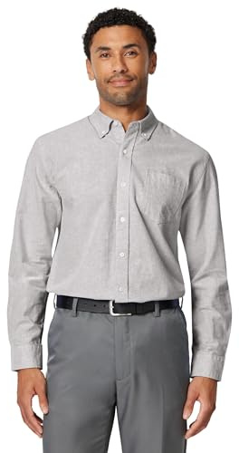 Amazon Essentials Men's Regular-Fit Long-Sleeve 100% Cotton Oxford Shirt