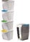 KrysGo 20 Litre Large Stackable Recycling Sorting Colour Coded Plastic Bins with Hinged Lids (4 x White)…