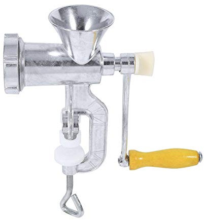 Delaman Meat Grinder Manual, Aluminium Alloy Hand Operate Manual Meat Grinder Sausage Beef Mincer Table Kitchen Home Tool
