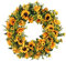 JYCRA Sonnenblumenkranz, künstliche Sonnenblumen, Grünkranz, Sommer, Herbst, Feiern, handgefertigter Türkranz für Zuhause, Garten, Hochzeit, Party, Dekoration (Durchmesser 40 cm)