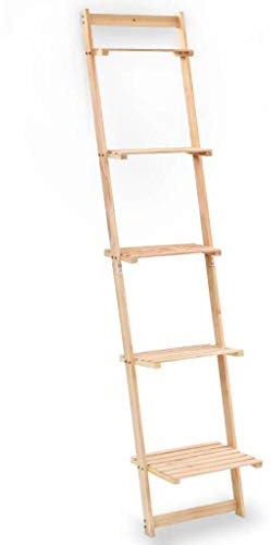 Festnight Leiter-Wandregal | Pflanzenregal | Leiterregal | Blumenregal | Blumentreppe | Pflanzleiter | Pflanztreppe | Beige Zedernholz 41,5x30x176 cm