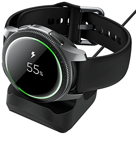 FASTSNAIL Charger Stand for Samsung Galaxy Watch 4/Watch 4 Classic/Watch 3 41mm 45mm/Active 2 40mm 44mm,Non-Slip Silicone Charging Base Dock Holder for Galaxy Active Charger with Cable Management Slot