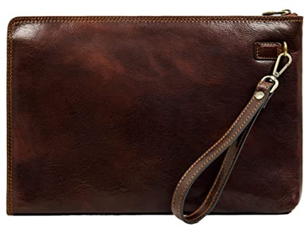 Time Resistance Lederclutch für Herren - Handtasche - Ledertasche - Edles Portmonee - Umhängetasche Herren - Clutch aus Leder