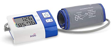 scala SC 7620 blau Oberarm Blutdruckmessgerät mit kompaktem Design für zu Hause und Unterwegs. Einfach zuverlässig Blutdruck selbständig messen.