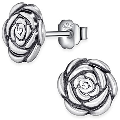 MATERIA by Matthias Wagner Rosen Ohrringe Silber 925 Damen Ohrstecker wahlweise vergoldet