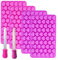Bonbon Formen Silikon, Silikonform Herz Klein, 4pcs Silikon Backform Mini Herz, Mini Silikonform, Bonbon Formen Silikon Herz mit 2 Pipetten für Gelee, Schokolade, Gummibärchen, Süßigkeiten