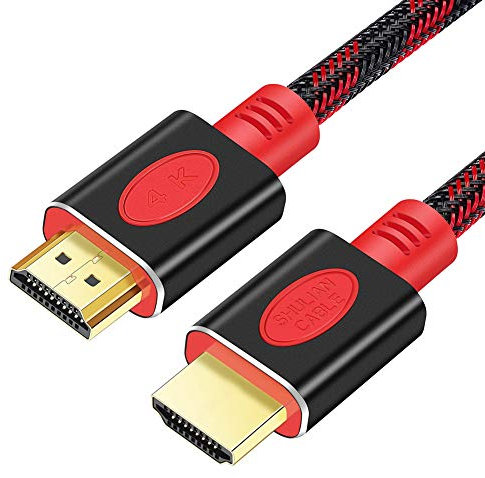 SHULIANCABLE Câble HDMI 4K, HDMI 2.0 Haute Vitesse par Ethernet Supporte 1080P 3D HDR Retour Audio (3M)