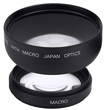 Weitwinkel 52Mm, 52Mm Wide Angle Adapter, 52mm Weitwinkelobjektiv 0.45x Kameraobjektiv Weitwinkel für Nahaufnahme Universal Conversion Makro Weitwinkelobjektiv HD Weitwinkelobjektiv für