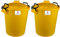 Srendi® 2 x 50L Plastic Bin/Waterfroof/Rodent Proof/Ideal for Outdoor/Animal Feed/Food/Storage/Flour Locking Lid (Yellow)