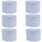 ANCLLO 6 Rollen 4,5 cm x 25 m Krepppapier Party Luftschlangen Hintergrund hängende Dekorationen für Geburtstagsparty, Hochzeit und Festival-Dekorationen (Silber)