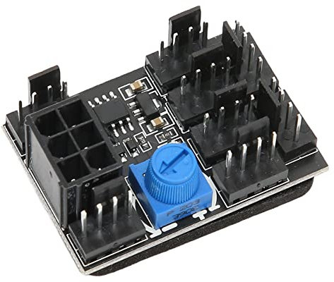 Chassis PWM Fan Hub, 1 Bis 8 Way 12V 3PIN/4PIN Cooling Fan Controller Hub, mit 6 Pin Power Port, für PC Desktop Computer Motherboard
