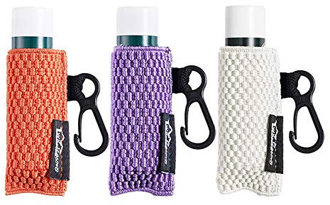 WKIEASON Lippenbalsam Halter Schlüsselanhänger Single 3er Clip auf Chapstick Ärmel Halter Pouch Tight-Knit elastische Lippenstift HülseGeeignet für Burt's Bees Lippenstift
