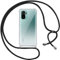 Pnakqil Collier Cordon Coque pour Xiaomi Redmi Note 10 4G/Note 10S 6.43,avec Cordon Réglable Lanyard Housse Transparente Silicone Anti-Chute Etui pour Redmi Note 10 4G,Ètuis à Bandoulière,Noir