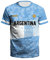 YuanDiann 2022 Katar Fußball Weltmeisterschaft T-Shirt Kurzarm Rundhals 3D Drucken Nationalflagge Fanshirt Sport Casual Atmungsaktiv Trikots Fussballshirts Herren und Damen Argentinien 2# L