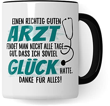 Tasse Arzt, Dankes-Geschenk Ärzte Danke Geschenk Dankeschön Tasse schöner Spruch schönes Motiv Kaffeetasse Berufe Kaffee-Becher (Arzt)