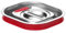 HENDI Gastronorm Deckel, für Gastronormbehälter, mit Silikonrand, Temperaturbeständig von -40° bis 300°C, Heissluftöfen-Chafing Dishes-Bain Marie, Stapelbar, GN 1/6, 176x162mm, Edelstahl