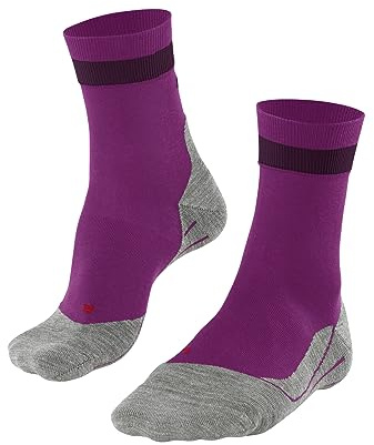 FALKE Damen Laufsocken RU4 Endurance W SO Baumwolle Funktionsmaterial antiblasen 1 Paar, Rosa (Fuchsia 8693), 35-36
