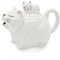 Théière en céramique en forme de chat Blanc Petite théière 600ml Théières mignonnes pour Halloween Cadeau de Noël Théières Accessoires de cuisine décoratifs