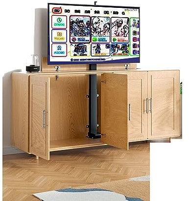 THEGA Can Be Hidden In A Cabinet TV Motorized Lift - for 26-75 Inch TVs, Motorized Tv Mount With Remote Control and Memory Setting, With Load 60kg/132lbs