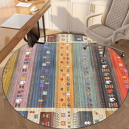 Desk Office Chair Mat Round 110 cm Hard Floor Protector Mat Non Slip Multi Purpose, Computer Rolling Gaming Chair Mat for Wooden Floors Parquet Laminate Scratch Resistant Home Carpeted Chair Mats