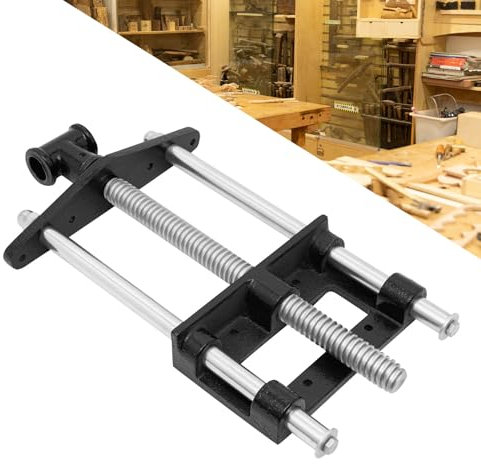 Finmall - Morsa per legno, 22,9 cm, in ghisa, vite anteriore, morsa per lavorazione del legno