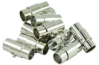 10 Sets of Magnetic Clasp Slide Lock Bracelet DIY with Leather-Kumihimo - 4mm