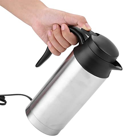 Hervidor de Agua de 12 Voltios, Hervidor de Agua de 12V para Coche, 23 × 14 × 10, Portátil, 750Ml, 24V, Hervidor de Agua para Viaje, Botella Calentadora de Agua para Beber té y