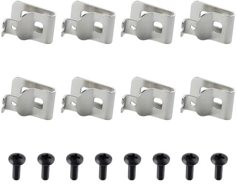 LEONTOOL Replacement Belt Clip Hook for Dewalt, 304 Stainless Steel Drill Tool Clips Hook Kit with Screws for Dewalt N268241 Fit for 20V Power Tools DCD980 DCD980L2 DCD985L2 DCD985 (8 Packs)