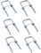 CNCYEAH 6 Stück U Bolzen Bügelschraube 40 X 100mm Quadratische U Bolzen, M8 Bolzen Edelstahl Mit Platte Und Muttern, U-Bügel für Abschleppen von Autos Schiffen Reparatur