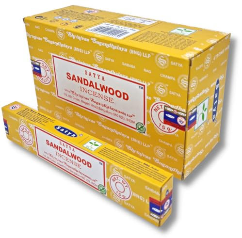 Satya Räucherstäbchen x LAVISA, Meditation, Aromatherapie, Duft (Sandelholz)