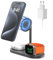 KU XIU Wireless Charger für Magsafe Ladegerät, 3 in 1 Ladestation Apple Watch und iPhone Kompatibel mit iPhone 16/15/14/13/12, für AirPods Pro und Apple Watch 9/8/7/6/5/4/3/2 mit 35W Fast Adapter
