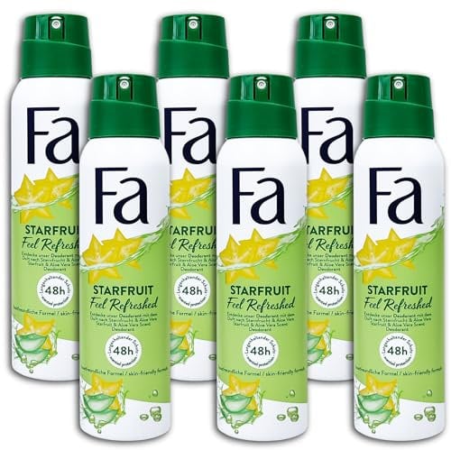 6 er Pack FA Feel Refreshed Starfruit Deodorant 6 x 150 ml