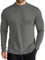 COOFANDY Pullover Herren mit Stehkragen Thermoshirt Feinstrick Winter Halbes Rollkragenshirt Langarm Basic Männer Pullover Dunkelgrau M
