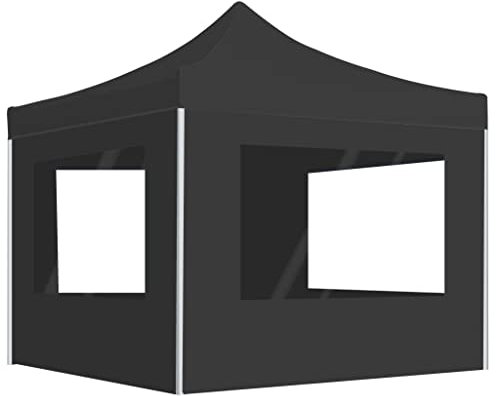 ShGaxin Professioneller Faltpavillon mit Wänden, Gartenpavillon, Zelte für den Außenbereich, Partyzelt, Faltpavillon, Pavillon für Auto, Aluminium, grau, 2 x 2 m