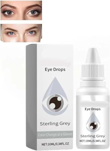 Irisink Pro Eye Drops,Eye Color Changing Drops,Fancy Drops Change Your Eye Color,Lighten & Brighten Your Eye Color,Moisturizing Eye Drops (Grey)
