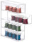 IGNPION 1pc Acrylic Coffee Pods Storage Box with 4 Drawer, Clear Kitchen Coffee Capsules and SugarPacket Holder with Lid, Stackable Small Desktop Organiser Drawer for Office, Batheroom, Dresser