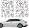 GUTERTOP 54 Pcs Blumen Sticker, Auto Aufkleber Blumen, Autoaufkleber Blumen für Tuning Lustige Karosserie Motorrad Fahrradhelm Glasaufkleber